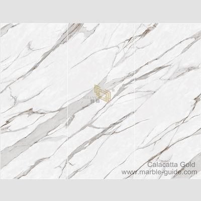1200X2800X6mm Artificial Calacatta Gold Marble Sintered Stone Matt Thin Slab