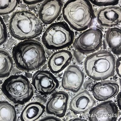 Transtones Backlit Artificial Agate Polished Solid Surface Agate Panel for Indoor Home Decor