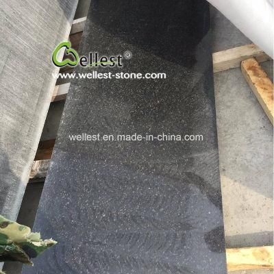 Distribution Polished Diamond Black Granite Small Slab Tile