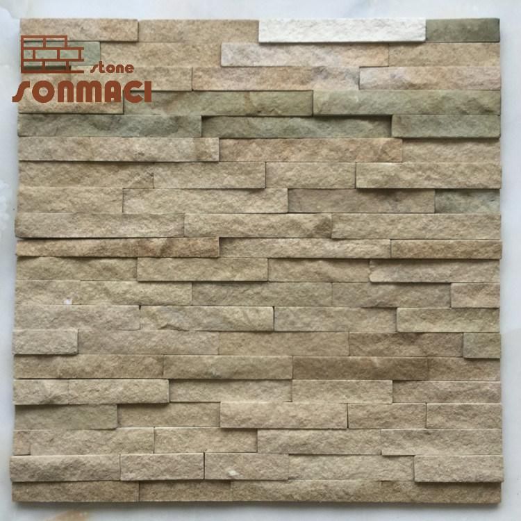Golden Slate Thin Ledge Stone Cladding Panel