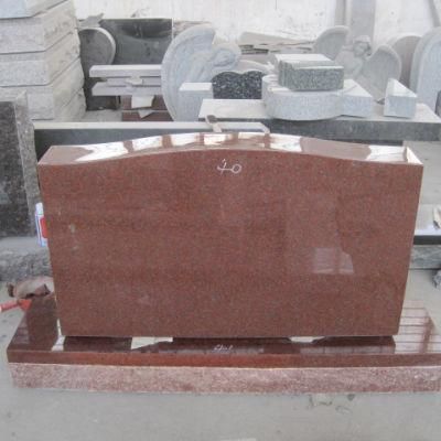 Upright Grave Granite Headstones Memorial Plaques Monument Cemetery American Style