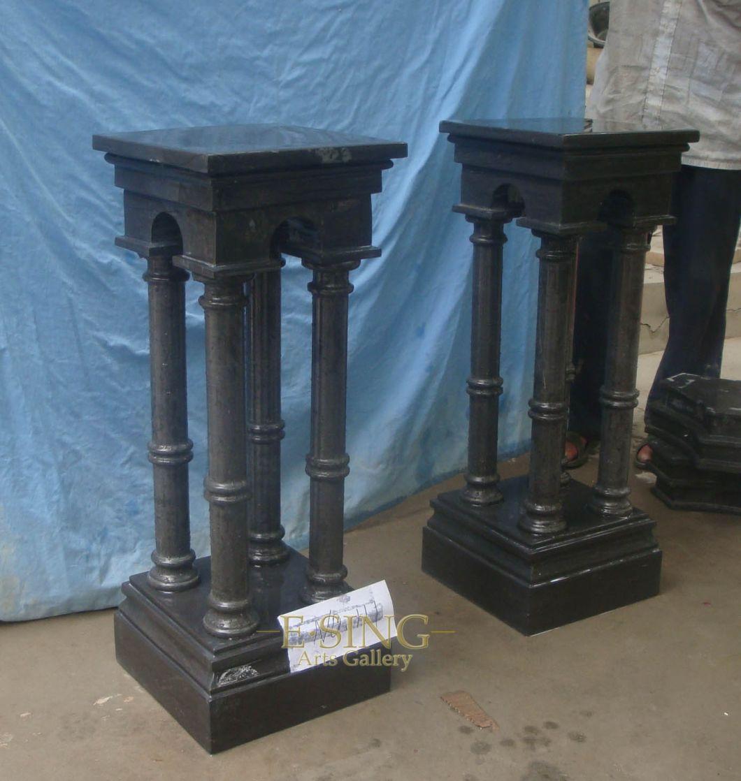 Home and House Decoration Black Marble Pillar Designs for Interior Decoration Marble Columns