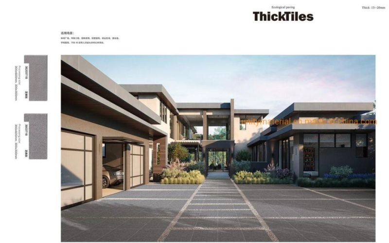High Quality Exterior Paving Stone Floor Brick Full Body 2cm Thick Non-Slip Exterior Paving Stone Porcelain Paver Floor Tiles