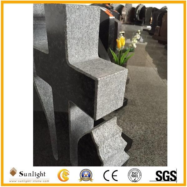 Himalaya Blue Granite Cross Headstone for Memorial