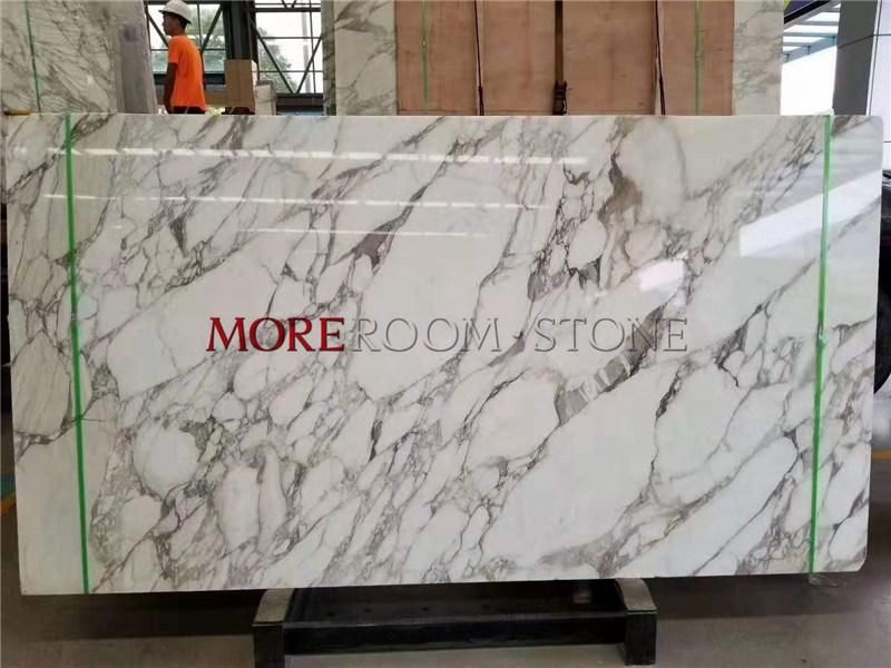 Imported Italy White Arabescato Carrara White Marble Slab