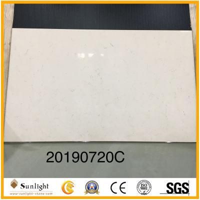 Hot Popular Carrara White Quartz Stone Slab Price, 2cm Quartz Slab, Carrera White Quartz Stone