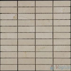 Cream Marfil Polished Stream Marble Mosaic