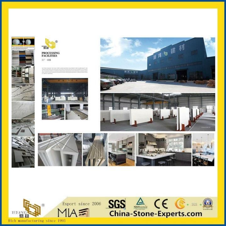 Hot Sale Quartz Slabs for Countertops/Vanitytops in Kitchen and Bathroom Engineering White/Grey/Black/Brown