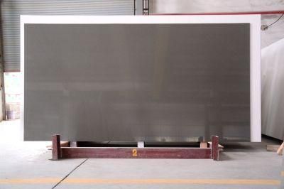Pure Grey Work Top Artificial Quartz Stone Countertop for Home Kitchen Decoration