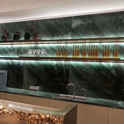 Natural Stone Polished/Honed Emerald/Botanic Green Quartzite Slabs for Floor/Wall