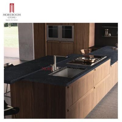 Nero Greco Lucidato Marbled Black Polished Artificial Porcelain Slab Kitchen Countertops