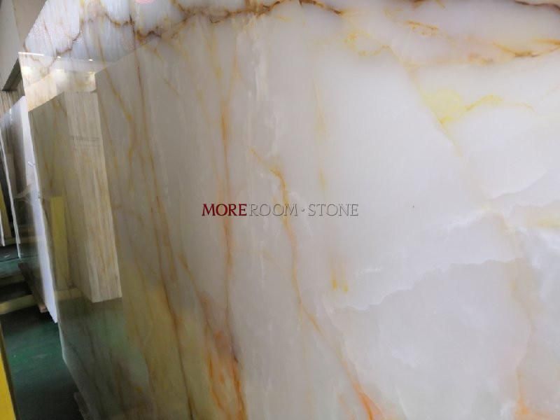 Hot Sale White Onyx with Golden Line