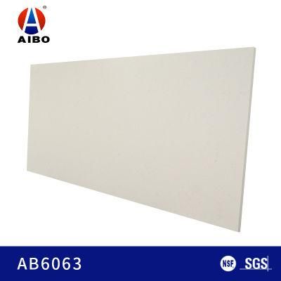 Classic Pure Beige Quartz Pollished Honed Finish Quartz in Bathroom Kitchen