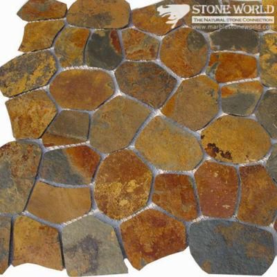 Natural Rusty Brown Slate Tiles for Flooring &amp; Outdoor Steps (CS-002)