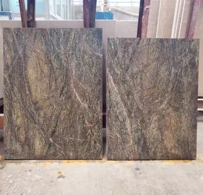 Hot Selling Nice Natural Marble Stone Tiles Size Table Countertop Rain Forest Green Marble Slab