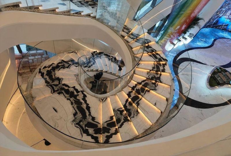 White Marble Black Viens Panda White Marble