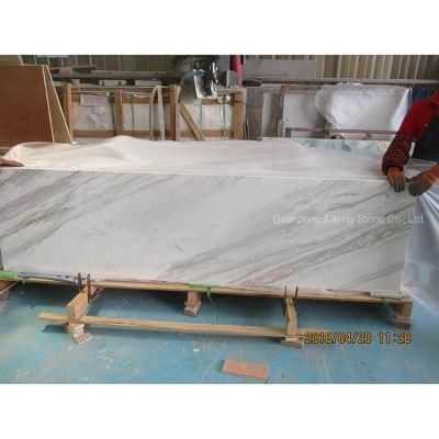 6 Seater Stone Work Countertop Volakas White Marble Modern Table