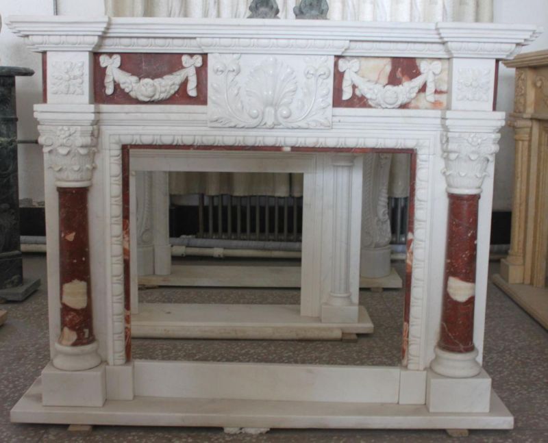 Decoration Hand Carving Any Kind of Marble Stone Fireplace Surround