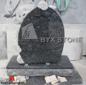 Granite Children Monument / Headstone with Bear Carving