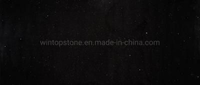 Hot Sale Black Quartz Stone Quartz Crystal Slab Countertops for Interior Decoration