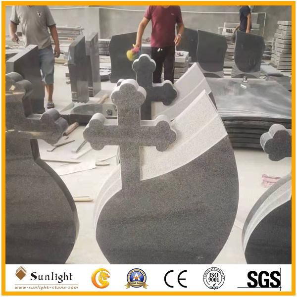 High Quality G654 Dark Granite Memorial Monument Tombstone