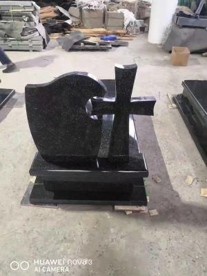 G332 Beida Black Beida Qing Black Granite Tombstone Monument Headstone