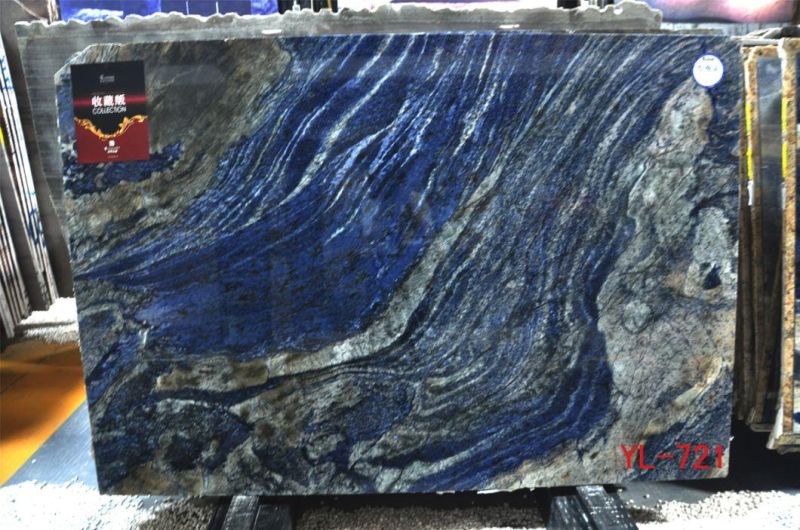 Dream Sapphire Blue Marble Slabs for Flooring Tile, Slab, Countertop