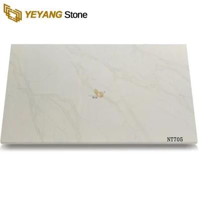 Calacatta White Quartz Stone Slabs Kitchen Vanitytop/Countertop Wholesale