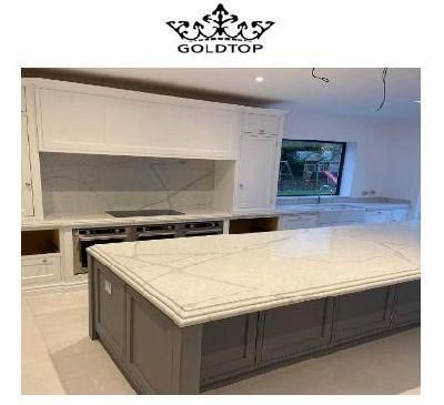Weather Flow Bird White Fine Lines Quartz Artificial Stone Kitchen Countertops Lowes