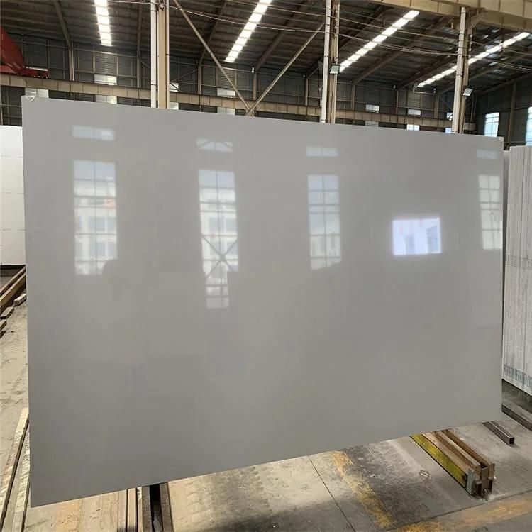 Modern Style Artificial Pure Grey Quartz Countertop Gray Quartz Stone