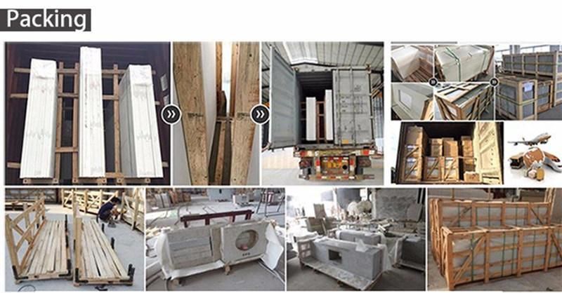Solid Surface White Marble Vanity Top for Bathroom