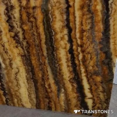 Artificial Resin Translucent Onyx Stone Interior Design Faux Slab