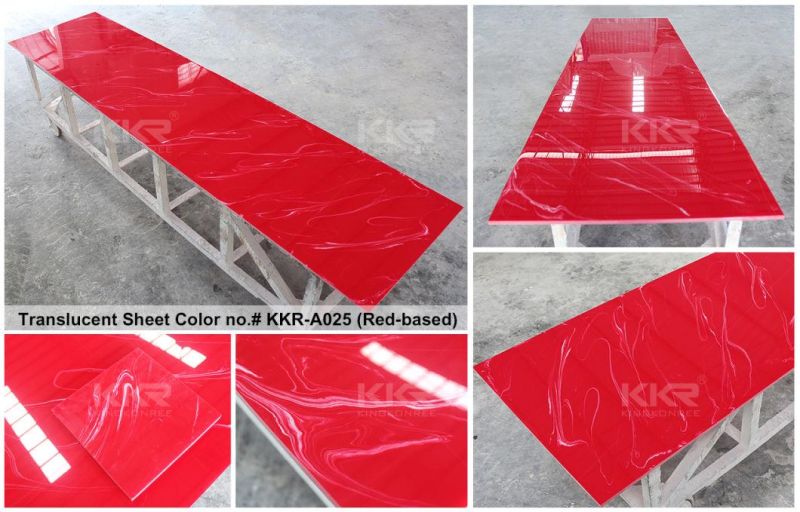 Decoration Material Artificial Stone Translucent Solid Surface Panels
