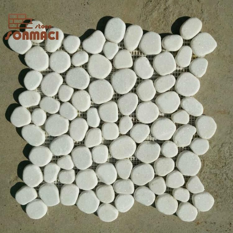 Flat Mat Mesh River Pebble Stone Mosaic