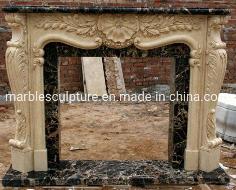 New Classic European Style Marble Fireplace for Indoor Decoration (SYMF-075)