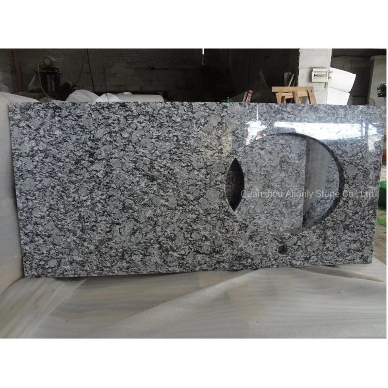 Cheap Wholesale Eased Polish Spray White Granite Countertops Bathroom