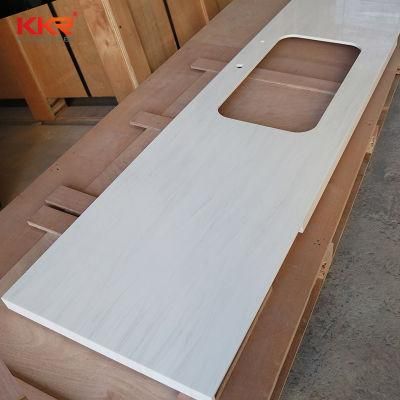 White Color Glossy Artifical Stone Benchtop Countertops