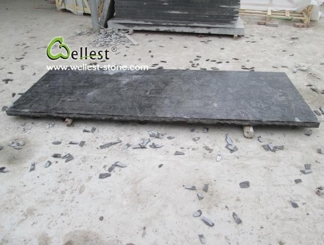 China Shandong L828 Blue Stone Limestone Tile for Wall and Floor Cladding