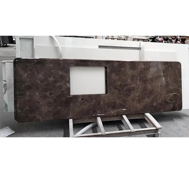 China Best Cheap Dark Brown Marble Kitchen Countertop