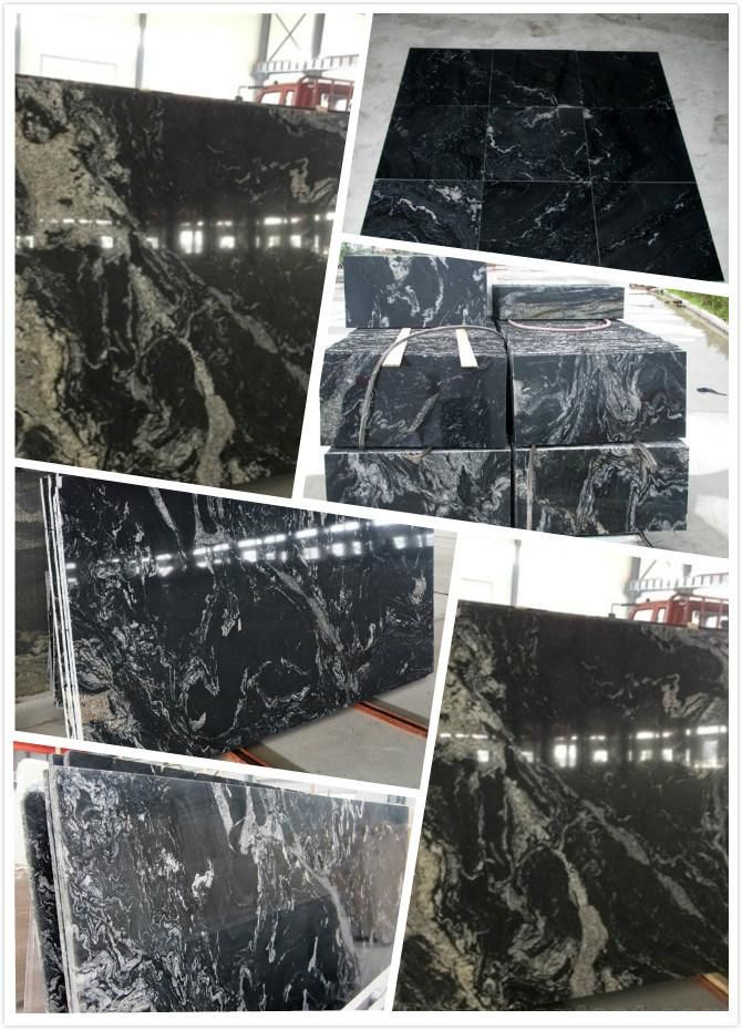 Hot Cheap Fantacy Black Granite Tiles Price Philippines
