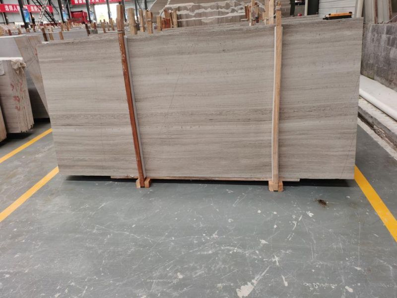 Polished White Wooden Marble