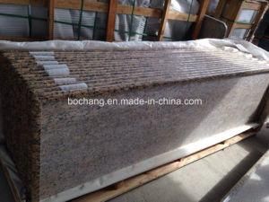 Giallo Fiorito Granite Prefab Kitchen Countertop
