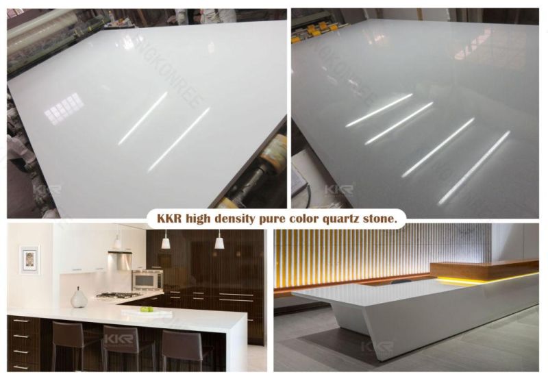Kkr Engineer Stone 3200X1600X20mm Kkr Hot Selling Pure White Quartz Stone