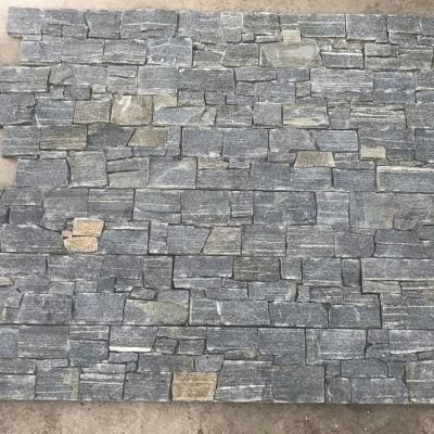 SMC-Cc255 Grey Black Granite Cement Back Stone Wall Panel