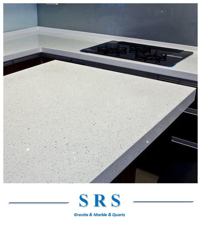 Crystal White Quartz Countertop for Kitchen/Bathroom/Living Room
