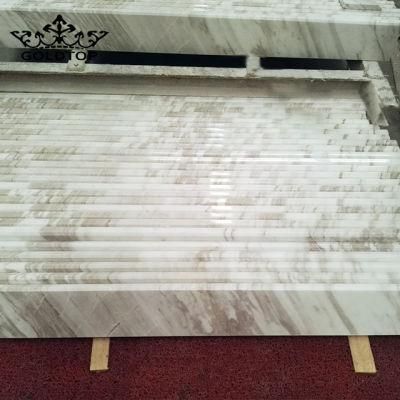 China Natural Stone Slabs Polished Volakas White Marble Vanity Top for Bathroom/Kitchen Floor/Wall Slabs Countertop Decoration