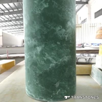 Translucent Polished Artificial Onyx Sheet Customized Alabaster Cylinder