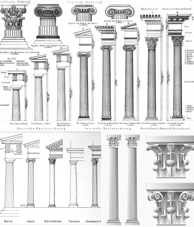 Natural Beige Yellow Sandstone Column for Architectural Building Project