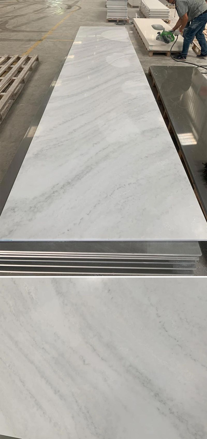 2022 Marble Looking Solid Surface Sheets Thermoforming Material OEM/ODM