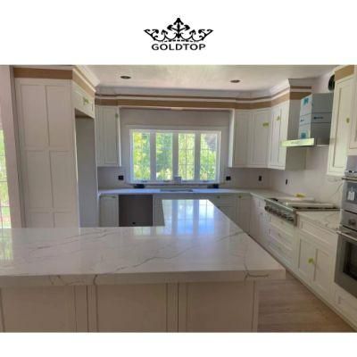 Artificial Stone Wholesale Calacatta White Stone Slab Quartz Cabinet/Floor/Wall Tiles/Vanity/Countertop